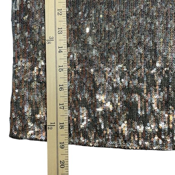 NWT Sam Edelman Sequin Blouse Size M Bronze Silver - Picture 15 of 16